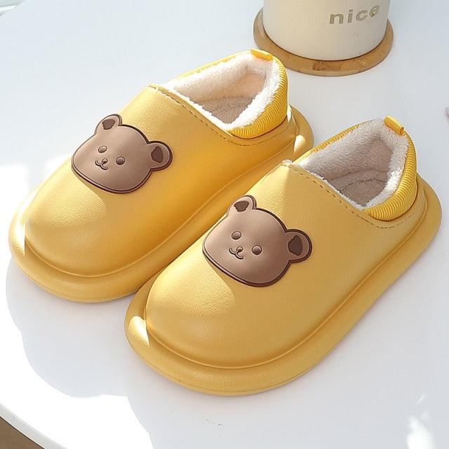 Outdoor Winter Waterproof Women Non-Slip Slippers Warm Female Plush House Slippers Indoor Flip Flops Waterproof Fuzzy Clogs Slippers Cozy Slip-On Memory Foam Fur House Slippers Stevvex