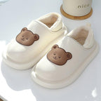 Outdoor Winter Waterproof Women Non-Slip Slippers Warm Female Plush House Slippers Indoor Flip Flops Waterproof Fuzzy Clogs Slippers Cozy Slip-On Memory Foam Fur House Slippers Stevvex