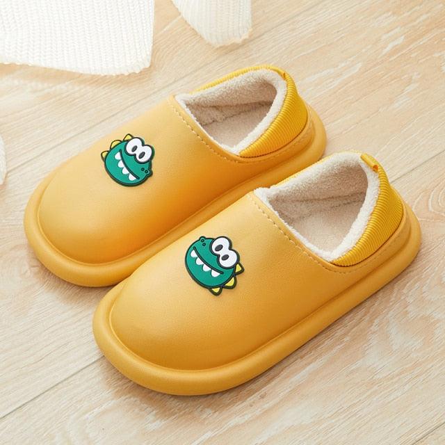 Outdoor Winter Waterproof Women Non-Slip Slippers Warm Female Plush House Slippers Indoor Flip Flops Waterproof Fuzzy Clogs Slippers Cozy Slip-On Memory Foam Fur House Slippers Stevvex
