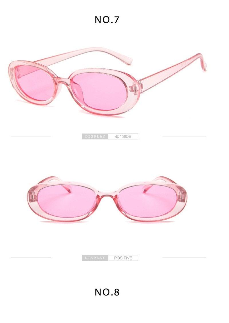 Oval Sunglasses For Women Retro Designer Glasses For  Women/Men Small Eyewear For Women Tiny Small 90s Sunglasses Women Polarized Retro Oval Sunglasses Tinted Glasses Stevvex