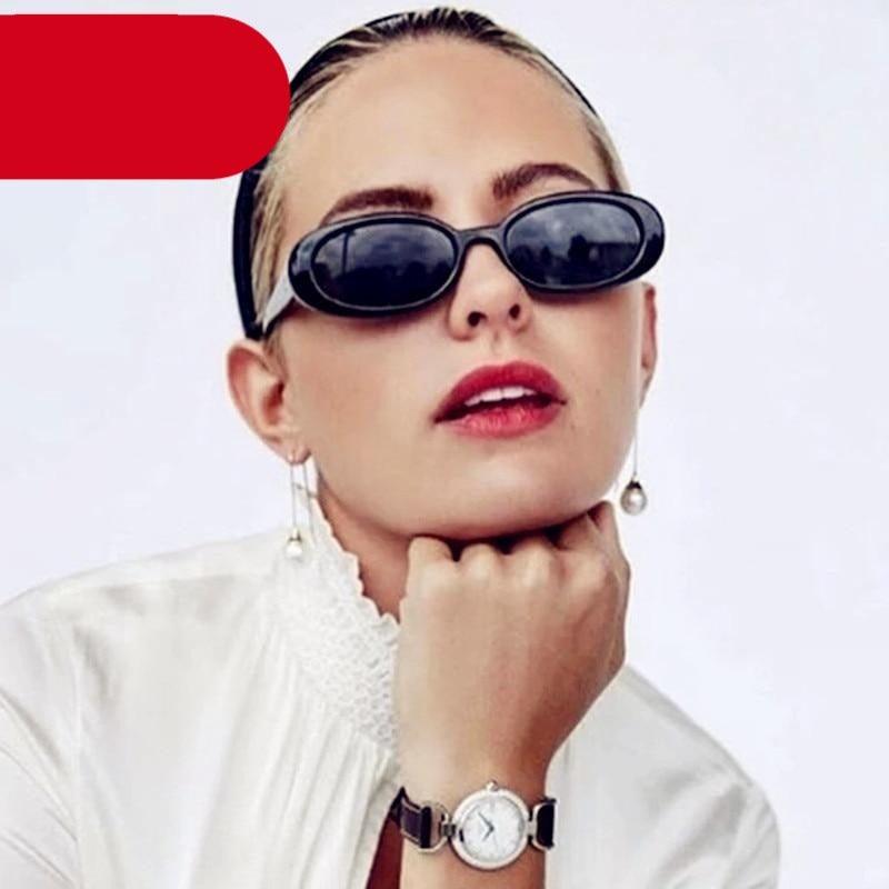 Oval Sunglasses For Women Retro Designer Glasses For  Women/Men Small Eyewear For Women Tiny Small 90s Sunglasses Women Polarized Retro Oval Sunglasses Tinted Glasses Stevvex