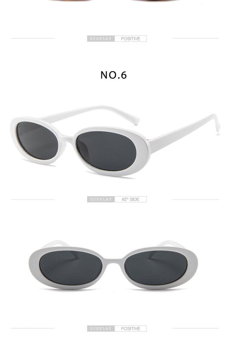 Oval Sunglasses For Women Retro Designer Glasses For  Women/Men Small Eyewear For Women Tiny Small 90s Sunglasses Women Polarized Retro Oval Sunglasses Tinted Glasses Stevvex