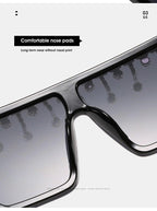 Oversize Square Crystal Sunglasses, Flat Top Oversized Sunglasses In Different Shades New Sun Wear Crystal Diamond Luxury Style Shades Stevvex