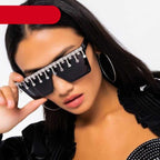 Oversize Square Crystal Sunglasses, Flat Top Oversized Sunglasses In Different Shades New Sun Wear Crystal Diamond Luxury Style Shades Stevvex