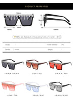 Oversize Square Crystal Sunglasses, Flat Top Oversized Sunglasses In Different Shades New Sun Wear Crystal Diamond Luxury Style Shades Stevvex