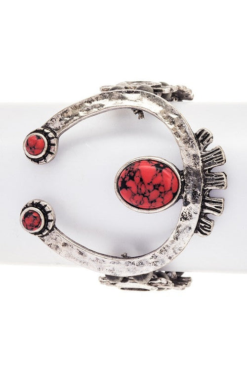 Oversized Horseshoe Western Statement Bracelet For Women