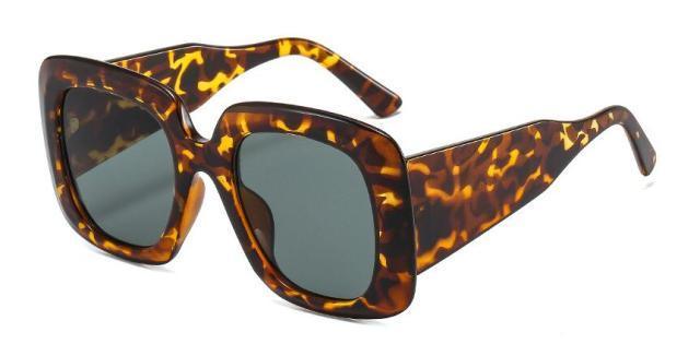 Oversized Leopard Unique & Attractive Designer Sunglasses For Women & Men Luxury Shades In Brown Square Size Sun Glasses Luxury Square Gradient Sun Glasses Shades Stevvex