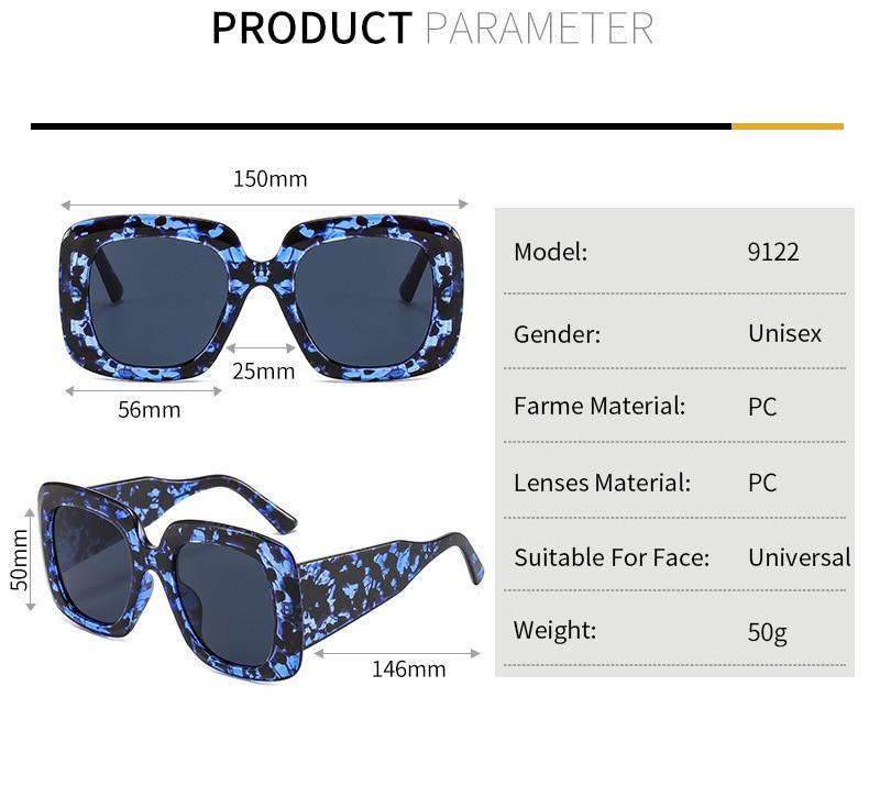 Oversized Leopard Unique & Attractive Designer Sunglasses For Women & Men Luxury Shades In Brown Square Size Sun Glasses Luxury Square Gradient Sun Glasses Shades Stevvex