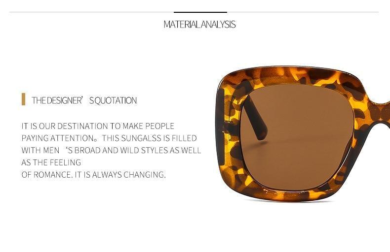 Oversized Leopard Unique & Attractive Designer Sunglasses For Women & Men Luxury Shades In Brown Square Size Sun Glasses Luxury Square Gradient Sun Glasses Shades Stevvex