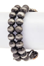 Oversized Navajo Style Stone Bead Double Strand Bracelet
