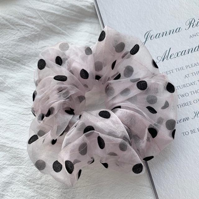 Oversized Scrunchies Organza Hair Ties Elastic Hair Band Women Girs Ponytail Holder Fashion Hair Ropes Ponytail Holder Hair Tie Ponytail Holder Accessories for Women Girls Stevvex