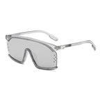 Oversized Shield Sunglasses for Women Men Square Rimless Fashion Shades Sunglasses For Women & Men Elegant Shades For Women Popular Oversized Festival Trendy Sunglasses For Men & Women