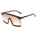 Oversized Shield Sunglasses for Women Men Square Rimless Fashion Shades Sunglasses For Women & Men Elegant Shades For Women Popular Oversized Festival Trendy Sunglasses For Men & Women