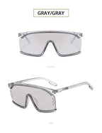 Oversized Shield Sunglasses for Women Men Square Rimless Fashion Shades Sunglasses For Women & Men Elegant Shades For Women Popular Oversized Festival Trendy Sunglasses For Men & Women
