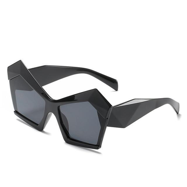 Oversized Square Cateye Polarized Sunglasses Big Trendy Style Fashionable Personality Big Frame Sunglasses New Fashionable & Popular Street Style Sunglasses For Women Stevvex