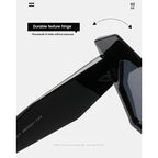 Oversized Square Cateye Polarized Sunglasses Big Trendy Style Fashionable Personality Big Frame Sunglasses New Fashionable & Popular Street Style Sunglasses For Women Stevvex