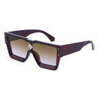 Oversized Square Rimless Shades UV400 Shape Sunglasses For Women New Fashionable New Big Frame Sun Glasses for Female New Latest Attractive Large Flat Top Eyewear For  Unisex