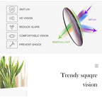 Oversized Square Rimless Shades UV400 Shape Sunglasses For Women New Fashionable New Big Frame Sun Glasses for Female New Latest Attractive Large Flat Top Eyewear For  Unisex