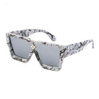 Oversized Square Shape Sunglasses For Women & Men New  Luxury Design Sun Glasses For Female New Fashionable  Large Frame Silver Mirror Eyewear Stevvex
