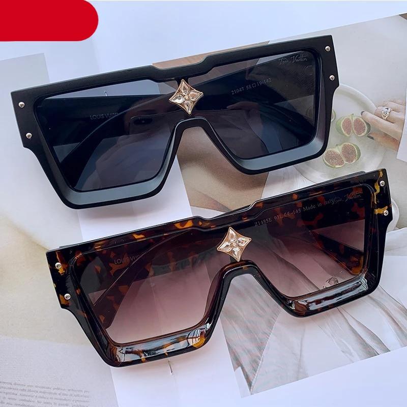 Oversized Square Shape Sunglasses For Women & Men New  Luxury Design Sun Glasses For Female New Fashionable  Large Frame Silver Mirror Eyewear Stevvex