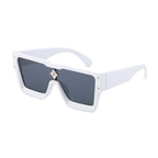 Oversized Square Shape Sunglasses For Women & Men New  Luxury Design Sun Glasses For Female New Fashionable  Large Frame Silver Mirror Eyewear Stevvex