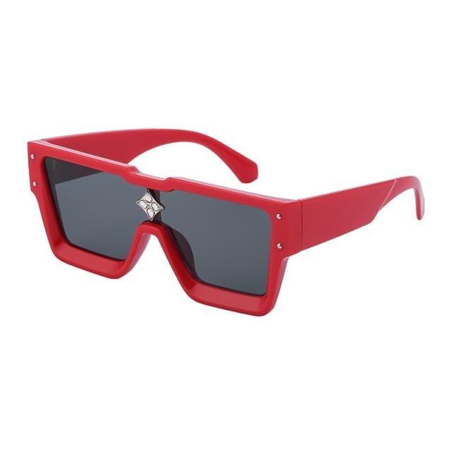 Oversized Square Shape Sunglasses For Women & Men New  Luxury Design Sun Glasses For Female New Fashionable  Large Frame Silver Mirror Eyewear Stevvex