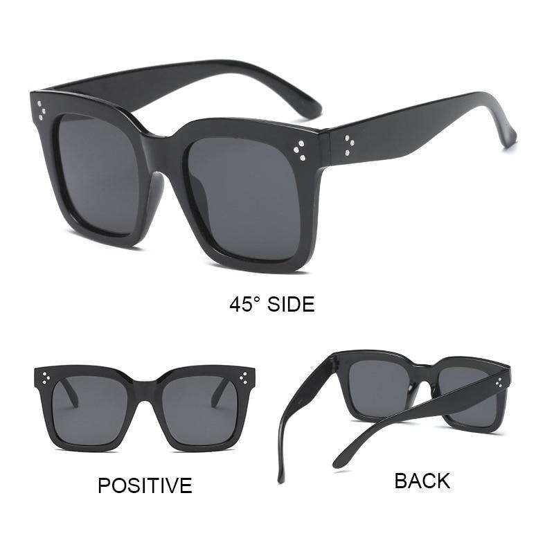 Oversized Women Square Retro Sunglasses Women Elegant Glasses For Women Luxury Eyeglasses Design Women/Men Ladies Fashion Comfortable Sunglasses Stevvex