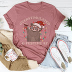 Overstimulate & Festive Af Tee Peachy Sunday