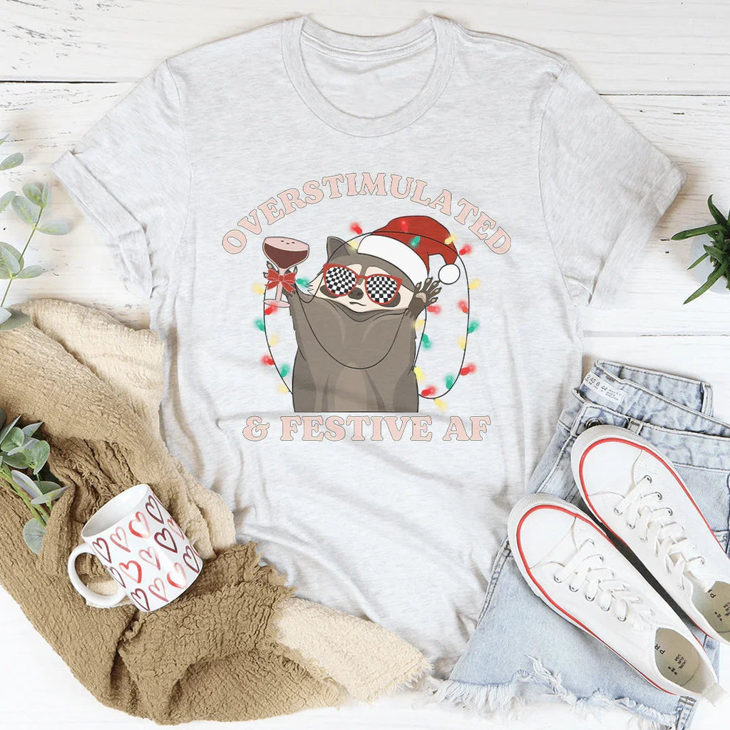 Overstimulate & Festive Af Tee Peachy Sunday