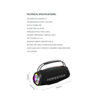 H53 Wireless Bluetooth Speaker Waterproof Portable Outdoor Portable Rugby High-power Double MP3 Player Pi-Mart
