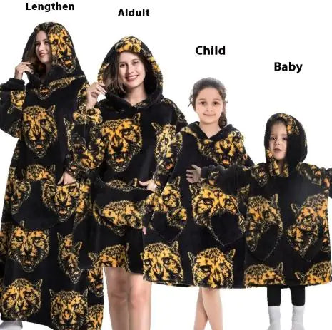 Lazy Blanket Hoodie Family Party Gift Pi-Mart