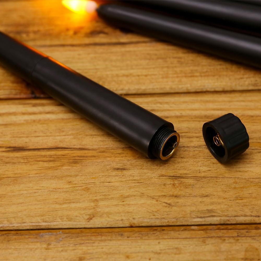 Pack of 6 Black LED Birthday Candles Flameless Taper Candles LED Taper Candles  Led Candle Lights Flickering Candles For Halloween Christmas Yellow/Warm White Plastic Flameless Flickering Battery Operated LED Halloween Candles Stevvex