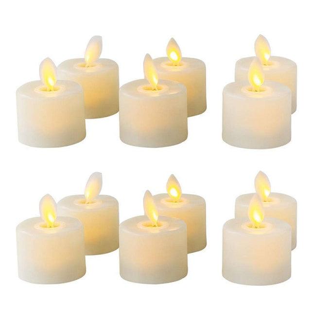 Pack of 6 or 12 Remote or Not Remote Flameless Battery Candles Realistic and Bright Flickering Bulb Battery Operated Flameless LED Tea Light Ideal for Parties Weddings Birthdays Hollween Gift Realistic and Bright Flickering Fake Dancing Flame Tea lights Stevvex