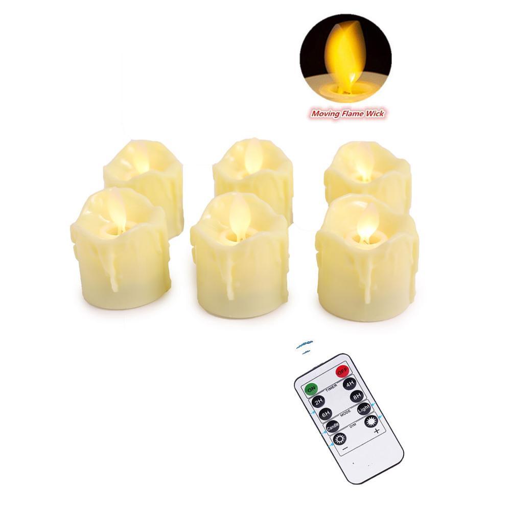 Pack of 6 or 12 Remote or Not Remote Flameless Battery Candles Realistic and Bright Flickering Bulb Battery Operated Flameless LED Tea Light Ideal for Parties Weddings Birthdays Hollween Gift Realistic and Bright Flickering Fake Dancing Flame Tea lights Stevvex