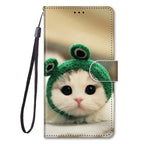 Painted Leather Flip Phone Case For Xiaomi Redmi 8 9 9A 9C 9T Redmi 10 Lion Cat Butterfly Wallet Card Holder Stand Book Cover Colorful PU Leather Wallet Flip Cover Shockproof Card Slots Holder Side Pocket Magnetic Closure Stylish Case Stevvex