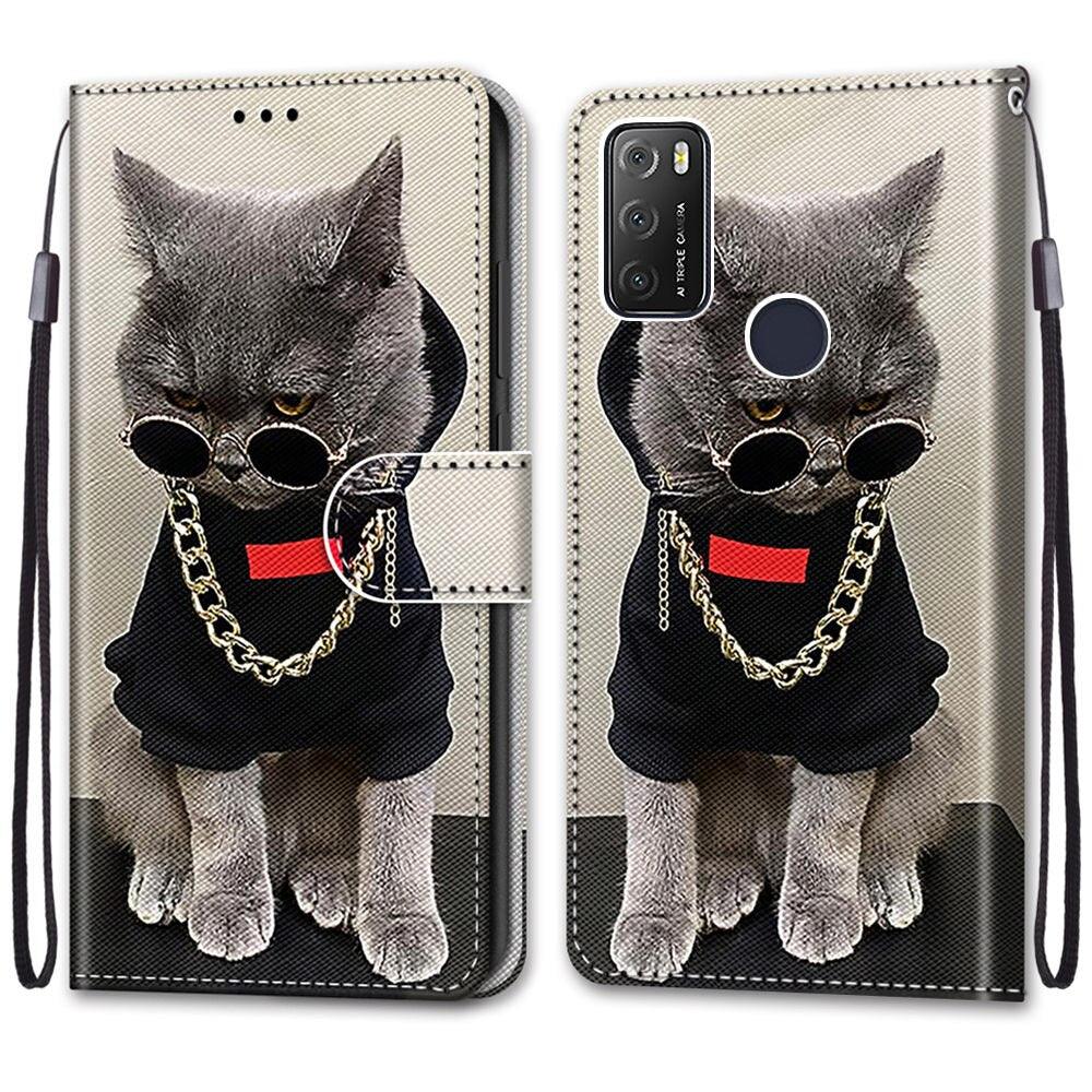 Painted Leather Flip Phone Case For Xiaomi Redmi 8 9 9A 9C 9T Redmi 10 Lion Cat Butterfly Wallet Card Holder Stand Book Cover Colorful PU Leather Wallet Flip Cover Shockproof Card Slots Holder Side Pocket Magnetic Closure Stylish Case Stevvex