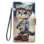Painted Leather Flip Phone Case For Xiaomi Redmi 8 9 9A 9C 9T Redmi 10 Lion Cat Butterfly Wallet Card Holder Stand Book Cover Colorful PU Leather Wallet Flip Cover Shockproof Card Slots Holder Side Pocket Magnetic Closure Stylish Case Stevvex