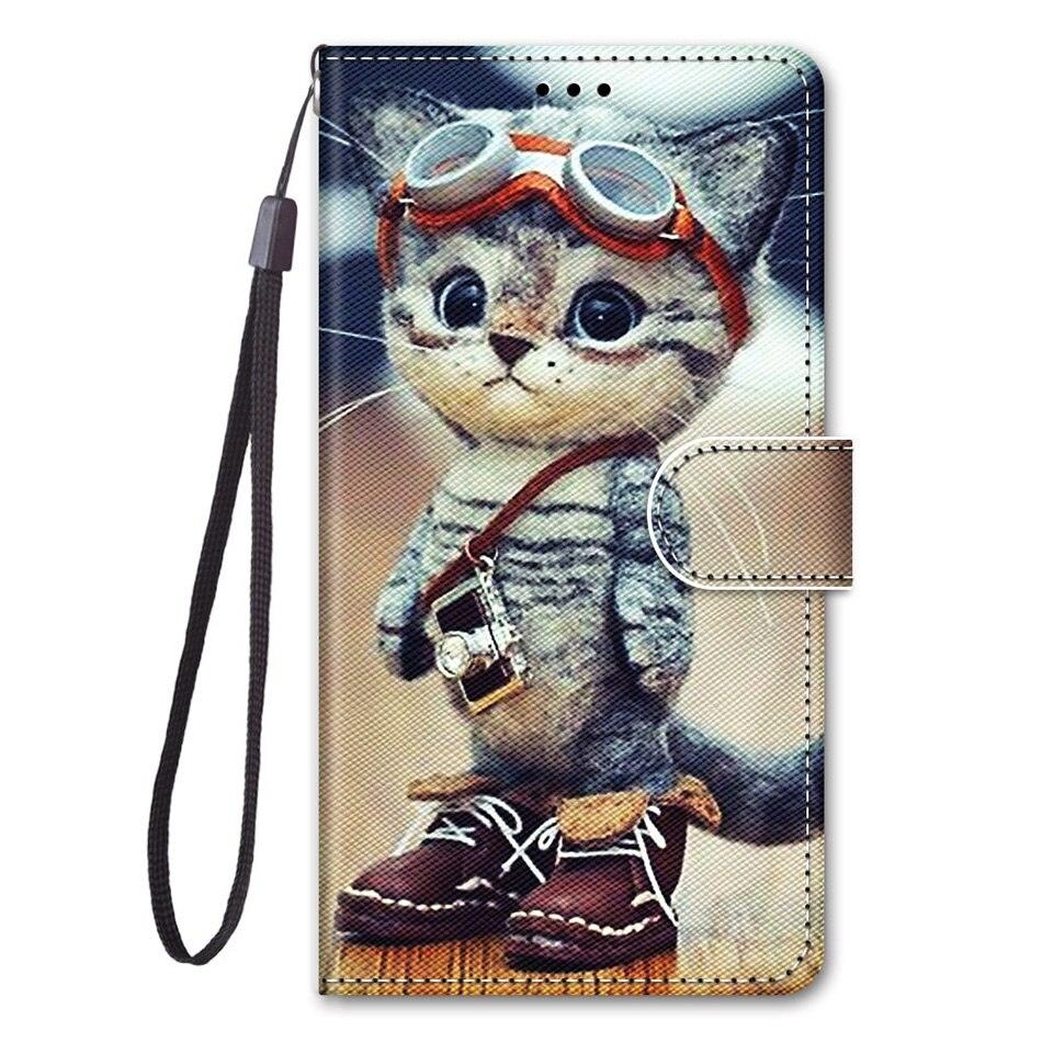 Painted Leather Flip Phone Case For Xiaomi Redmi 8 9 9A 9C 9T Redmi 10 Lion Cat Butterfly Wallet Card Holder Stand Book Cover Colorful PU Leather Wallet Flip Cover Shockproof Card Slots Holder Side Pocket Magnetic Closure Stylish Case Stevvex