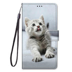 Painted Leather Flip Phone Case For Xiaomi Redmi 8 9 9A 9C 9T Redmi 10 Lion Cat Butterfly Wallet Card Holder Stand Book Cover Colorful PU Leather Wallet Flip Cover Shockproof Card Slots Holder Side Pocket Magnetic Closure Stylish Case Stevvex