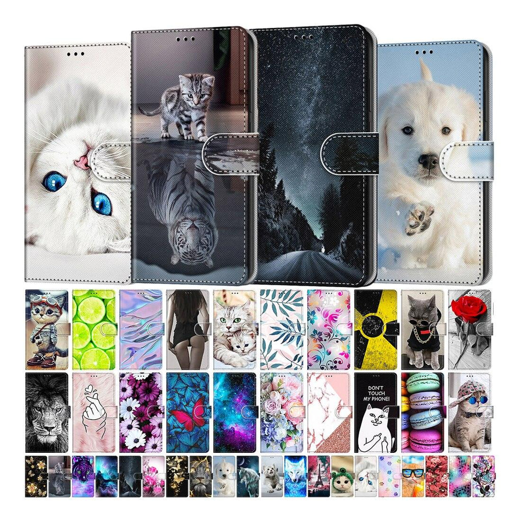 Painted Leather Flip Phone Case For Xiaomi Redmi 8 9 9A 9C 9T Redmi 10 Lion Cat Butterfly Wallet Card Holder Stand Book Cover Colorful PU Leather Wallet Flip Cover Shockproof Card Slots Holder Side Pocket Magnetic Closure Stylish Case Stevvex