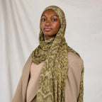 Painted Watercolor Modal Hijab in Bohemian Style (MH141)