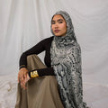 Painted Watercolor Modal Hijab in Bohemian Style (MH141)