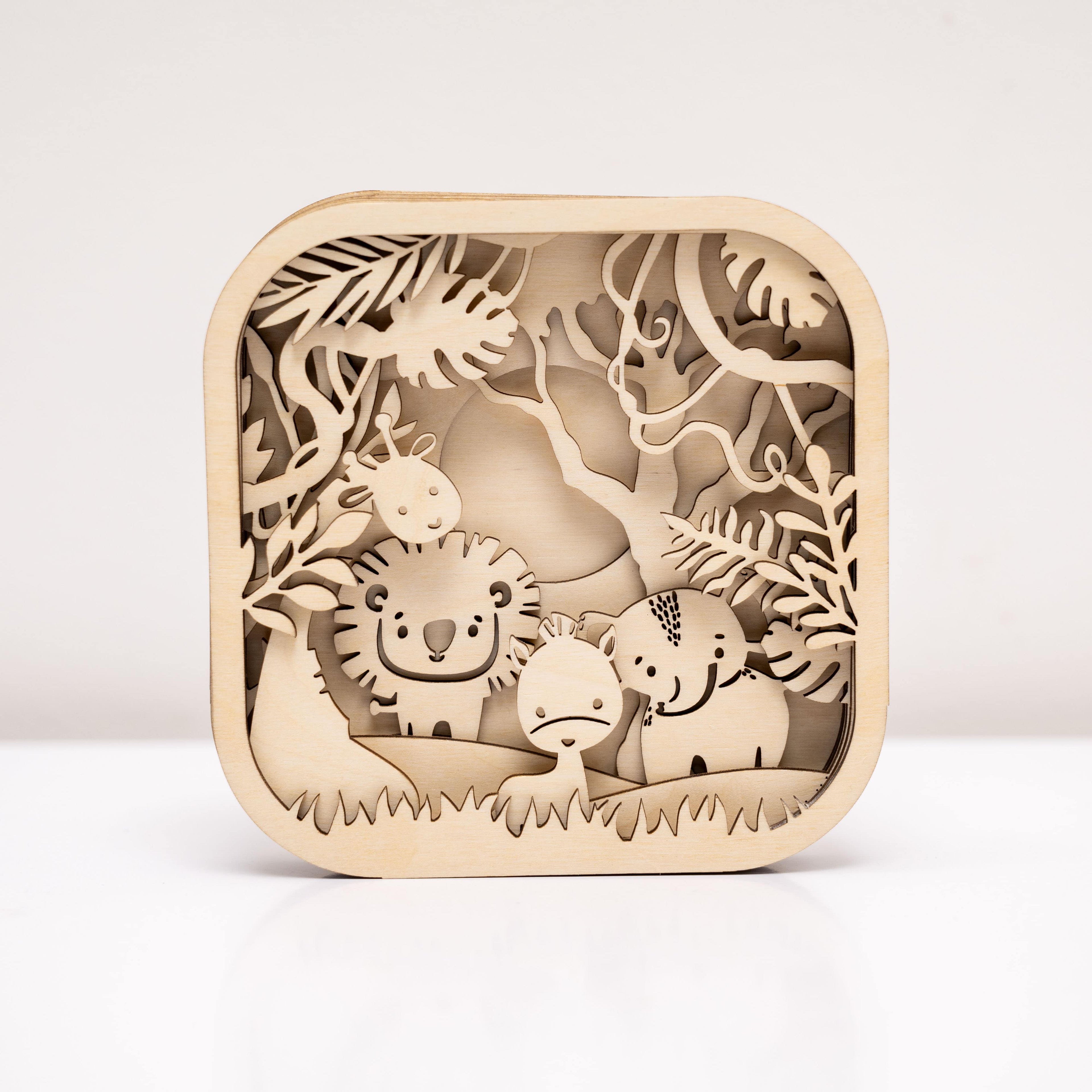 3D DIY Wood Painting Kit for Kids – Safari