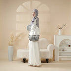 Palestinian Keffiyeh-Inspired Abaya with Matching Crossbody Bag Keffiyeh Abaya (MA131) Mariam's Collection
