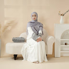 Palestinian Keffiyeh-Inspired Abaya with Matching Crossbody Bag Keffiyeh Abaya (MA131) Mariam's Collection