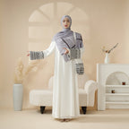 Palestinian Keffiyeh-Inspired Abaya with Matching Crossbody Bag Keffiyeh Abaya (MA131) Mariam's Collection
