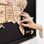 3D Wooden USA Map on Board Gold - SJB-DIAMOND ELITES