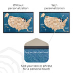 3D Wooden USA Map on Board Gold - SJB-DIAMOND ELITES