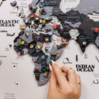 3D Wooden Panel World Map - Nordik