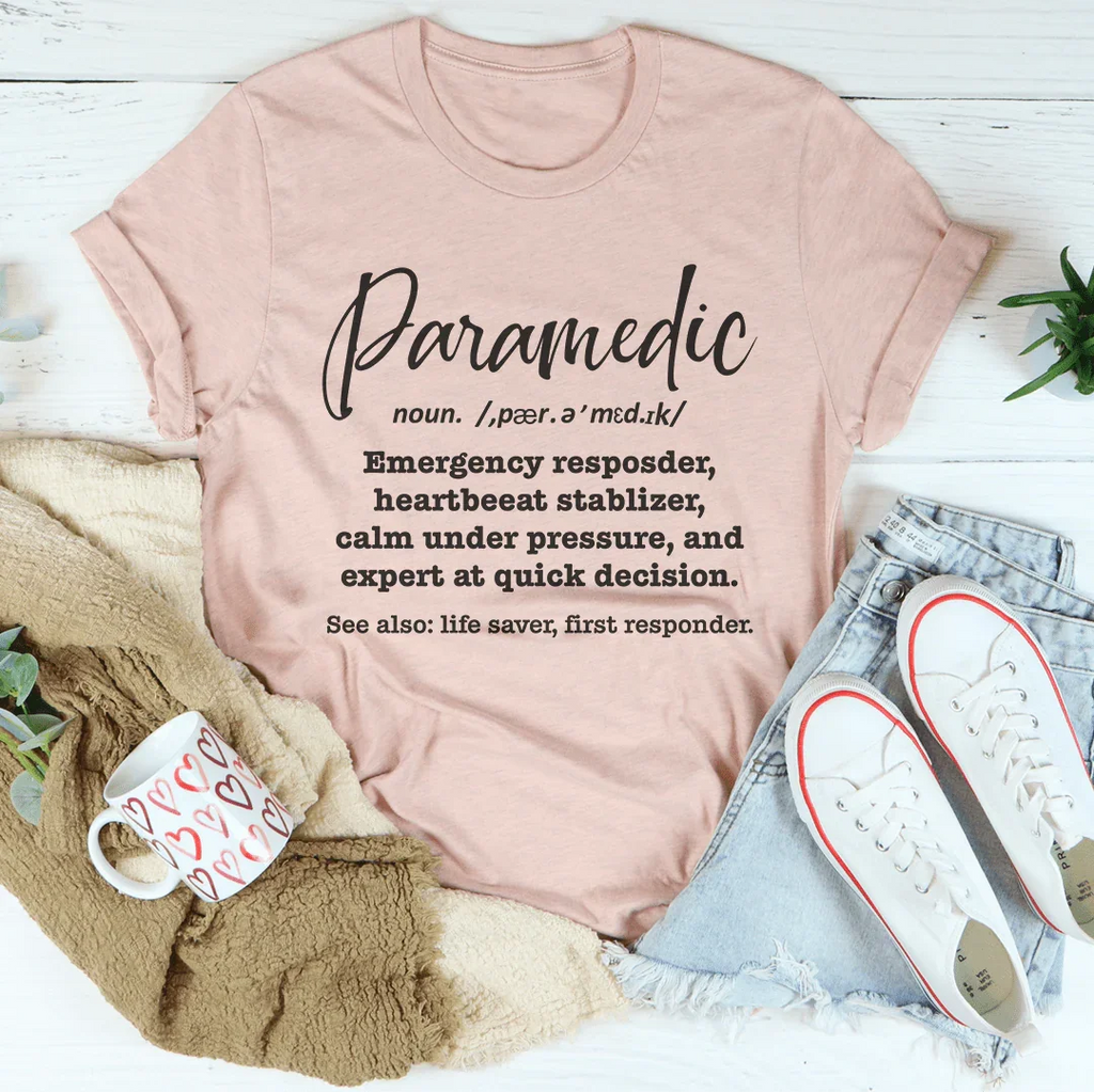 Paramedic Dafination Tee Peachy Sunday